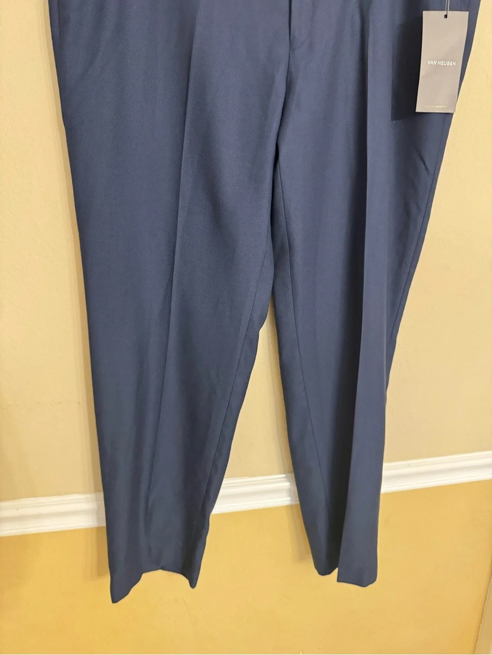 Van Heusen Pants Mens 44x32 Dress Suit Separates Manvell Polyester Blend NEW